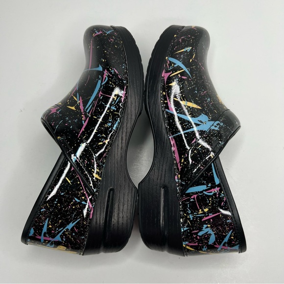 Dansko Black Color Splash Slip On Comfort Clog Mules Nurse Medical Shoes EU 40 - Picture 11 of 16